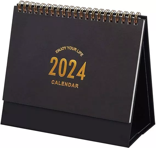 2024 Desk Calendar Flipping Standing Small Desktop Calendar Planner Portable