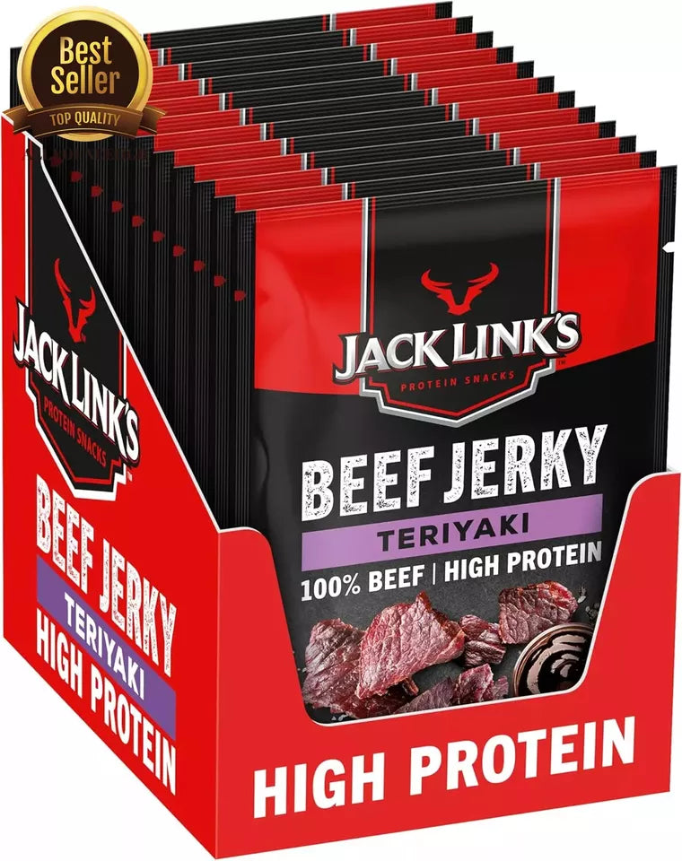 Jack Links Beef Jerky Original, Sweet & Hot, Biltong, Teriyak Pack Weight 20-25g