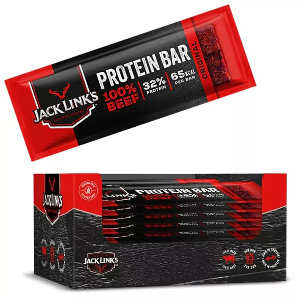 Jack Link's Protein Bar Original Gluten Free Meat High Protein Snack 22.5g Pack