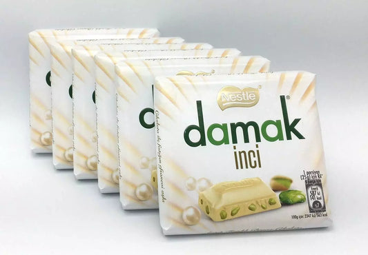 Nestle Damak Caramel Krokan / White / Pistachio Chocolate With 60g Pack of 6