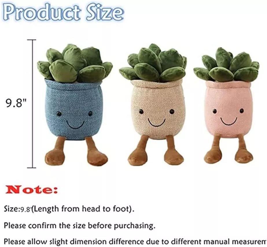 Simulated Plush Toy Succulent Potted Plant Plush Stuffed Toy Creative Ornaments