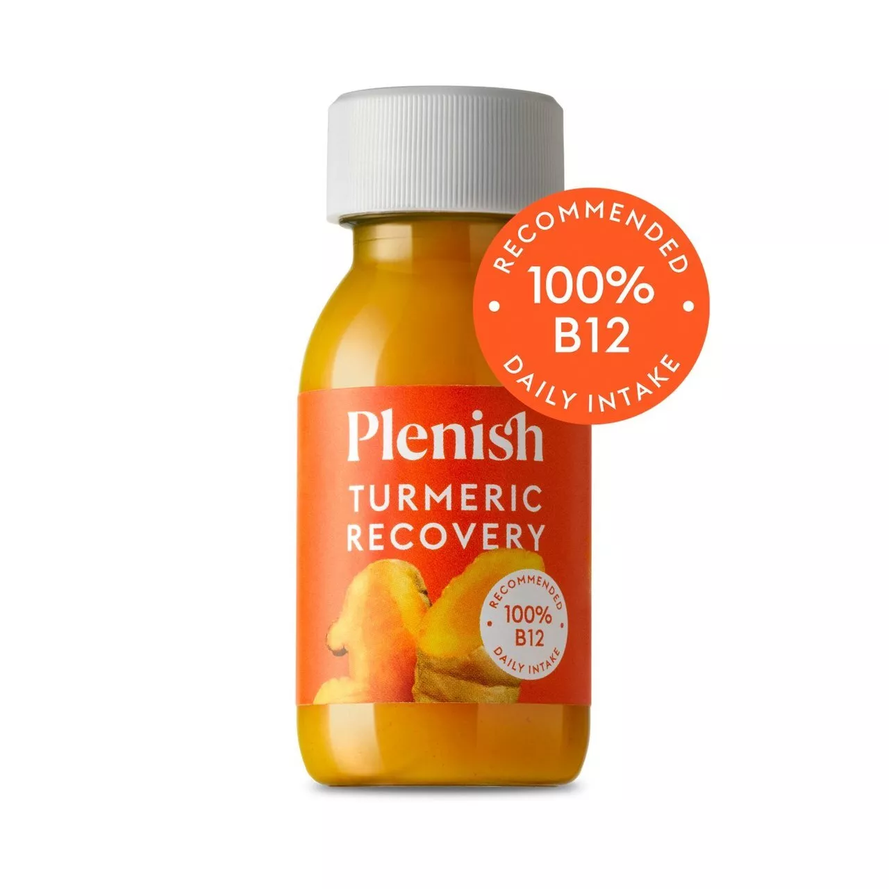 Plenish Turmeric Recovery Shots 60ml Bottle 100% Natural Vegan & Gluten Free