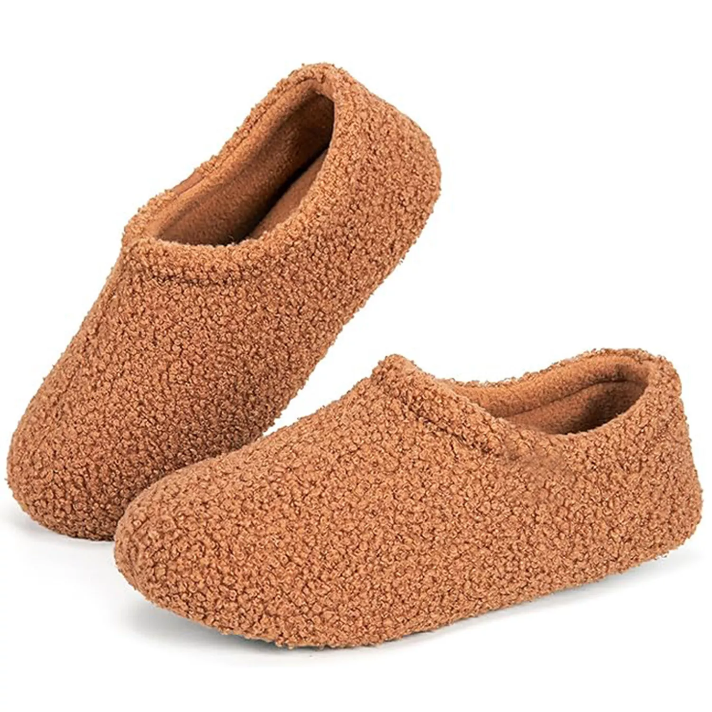 Women's Fuzzy Curly Fur Memory Foam Loafer Slippers Bedroom House Ladies Shoes