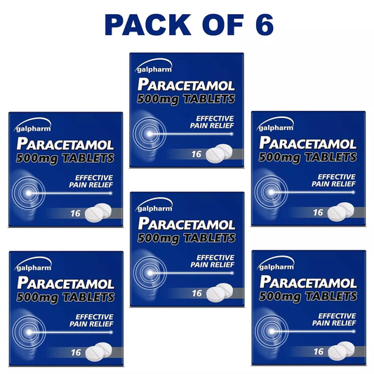 Paracetamol 96 Headache Migraine Back Pain Cold Flu Relief Painkillers 500mg Tablets - MAX 1