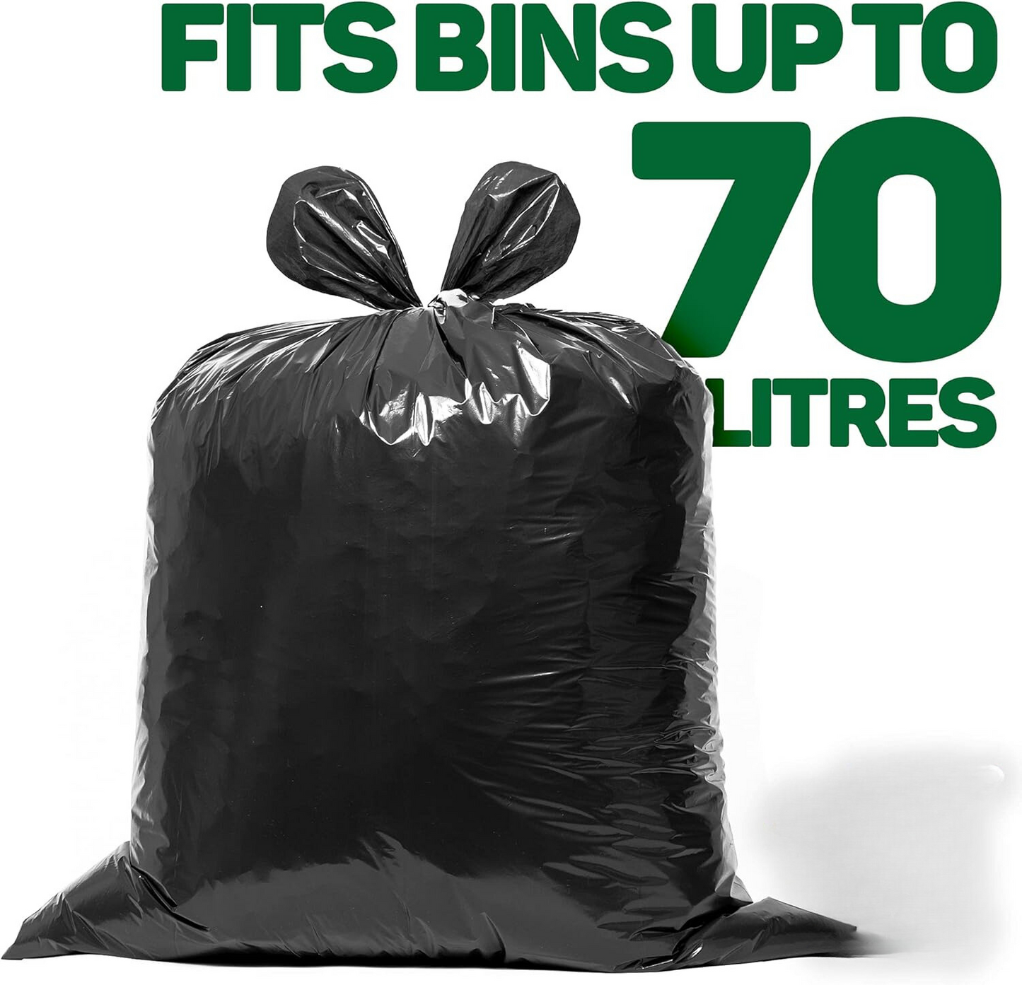 Heavy Duty Refuse Sacks, Bin Bags, Bin Liners | Pack of 20 Rolls | Available in 20, 100, 200 Bin Bags | Perfect for Home, Office, Garden, Commercial Use