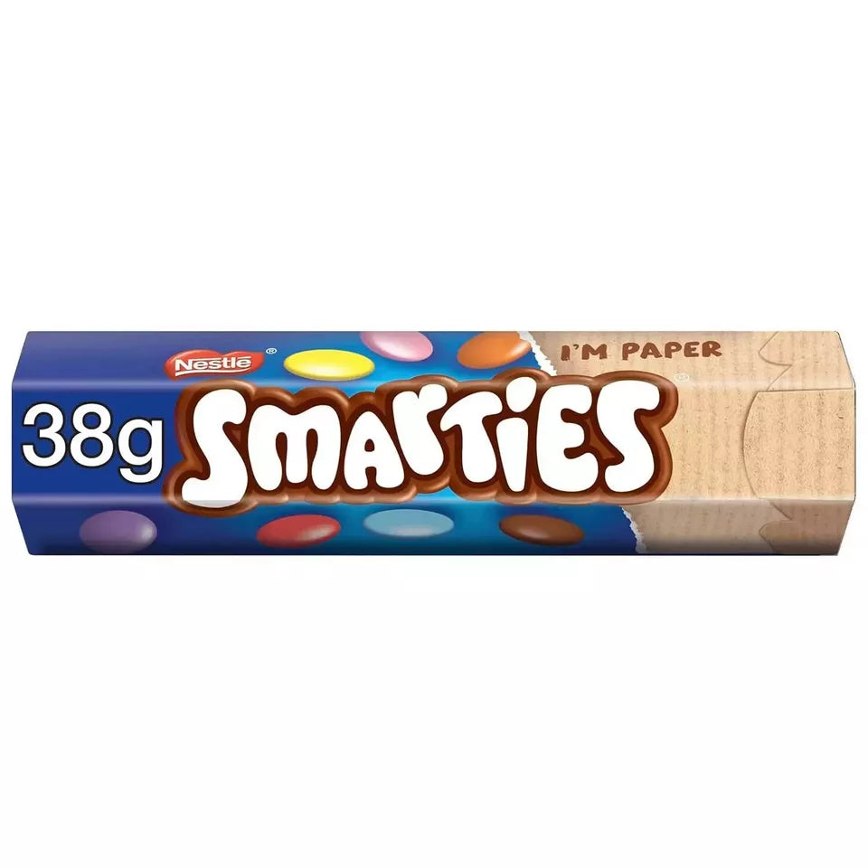 Smarties Milk Chocolate Tubes 38g (Pack of 24) | Bulk Buy