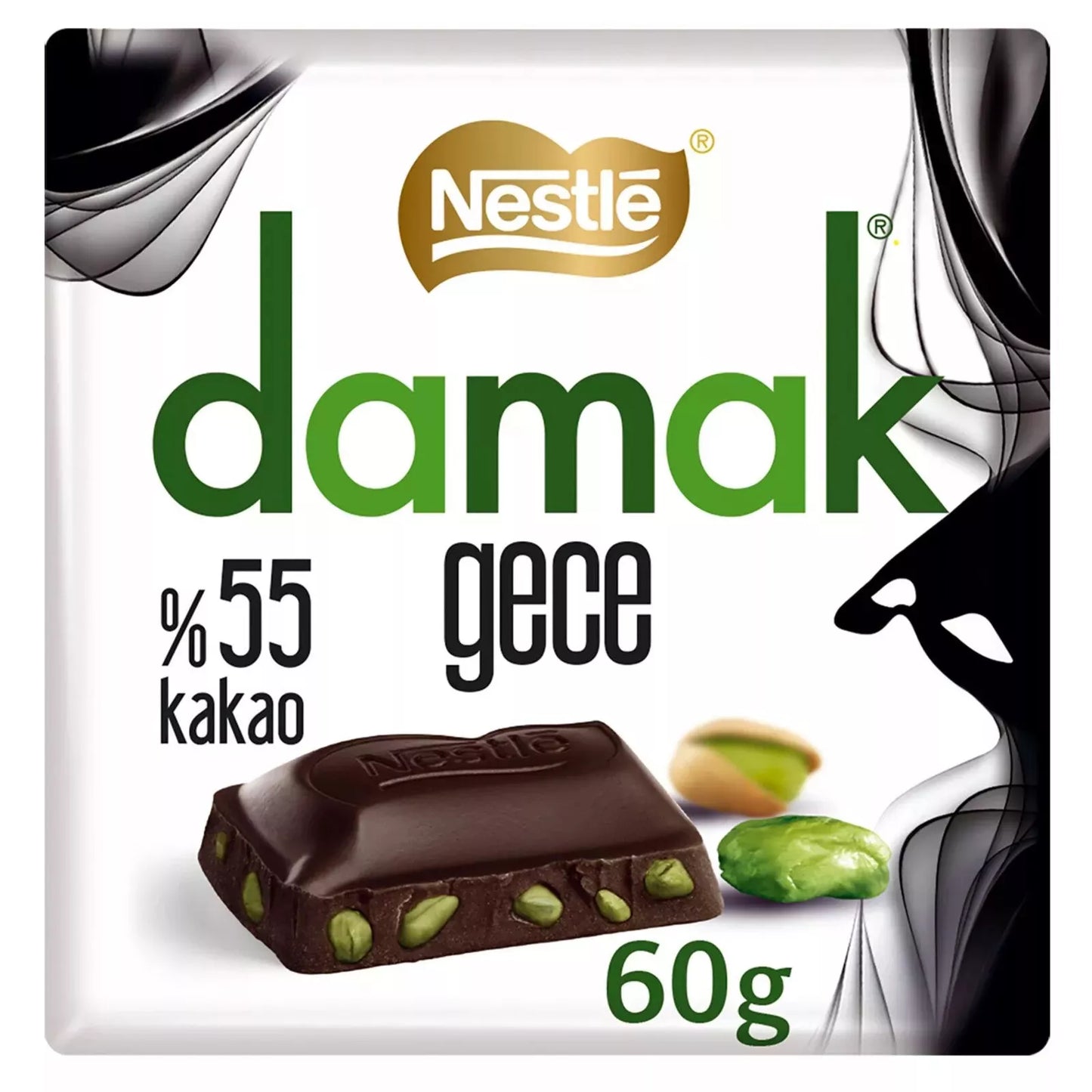 Nestle Damak Caramel Krokan / White / Pistachio Chocolate With 60g Pack of 6