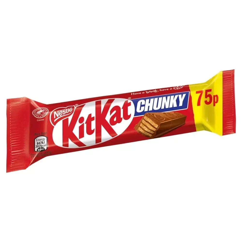 Kit Kat Chunky Chocolate British Full Case 24 Bars Free 48 Hour Tracked Delivery