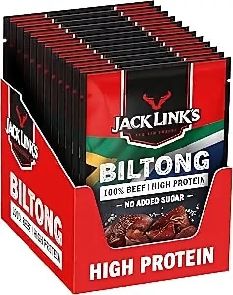 Jack Links Beef Jerky Original, Sweet & Hot, Biltong, Teriyak Pack Weight 20-25g