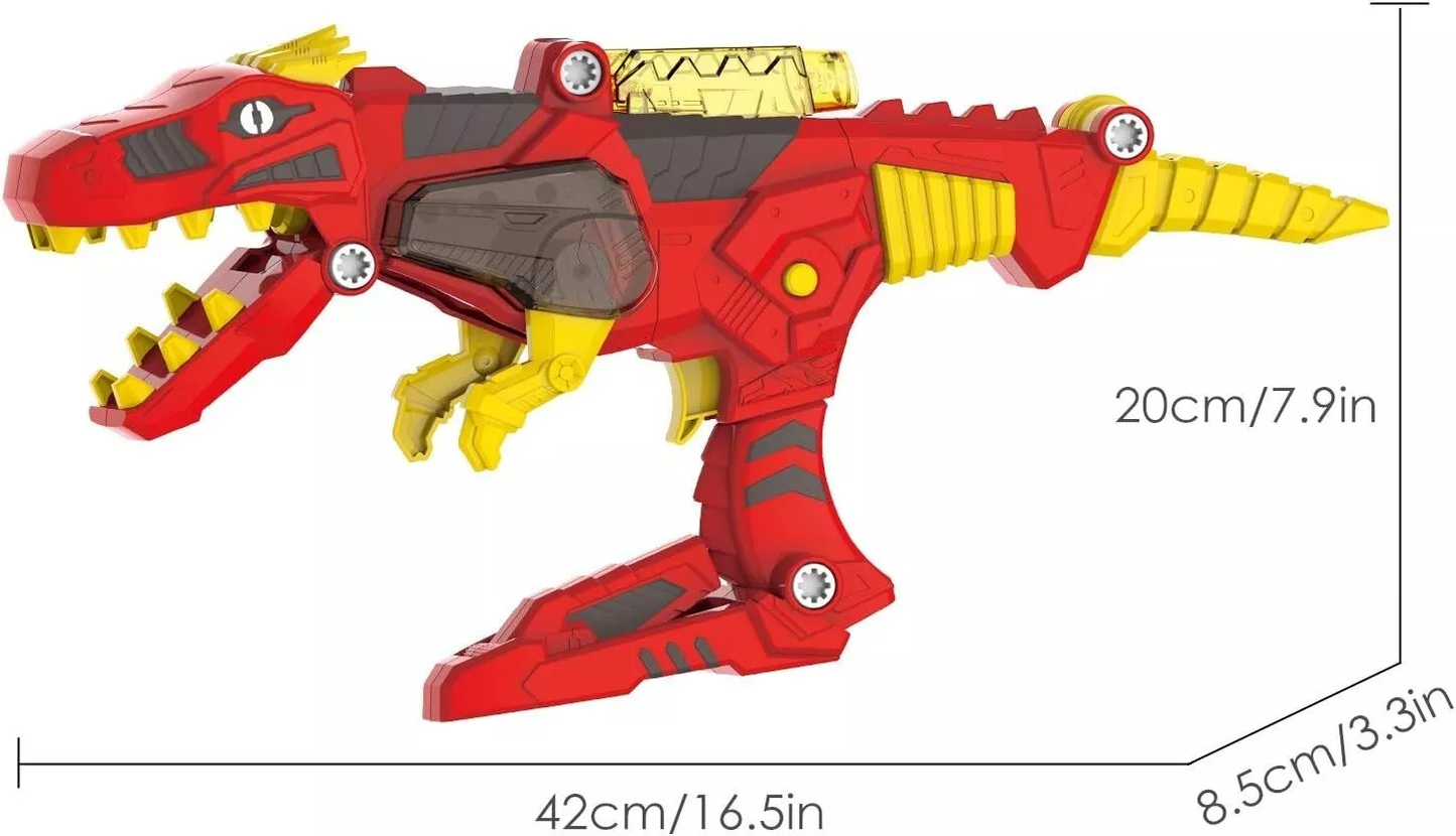 3-in-1 Transforming Dinosaur Toy Blaster - Lights & Sound - Large Full Size Kids