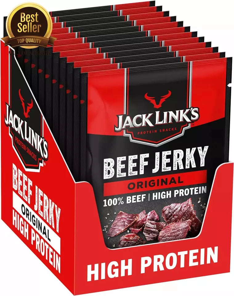 Jack Links Beef Jerky Original, Sweet & Hot, Biltong, Teriyak Pack Weight 20-25g