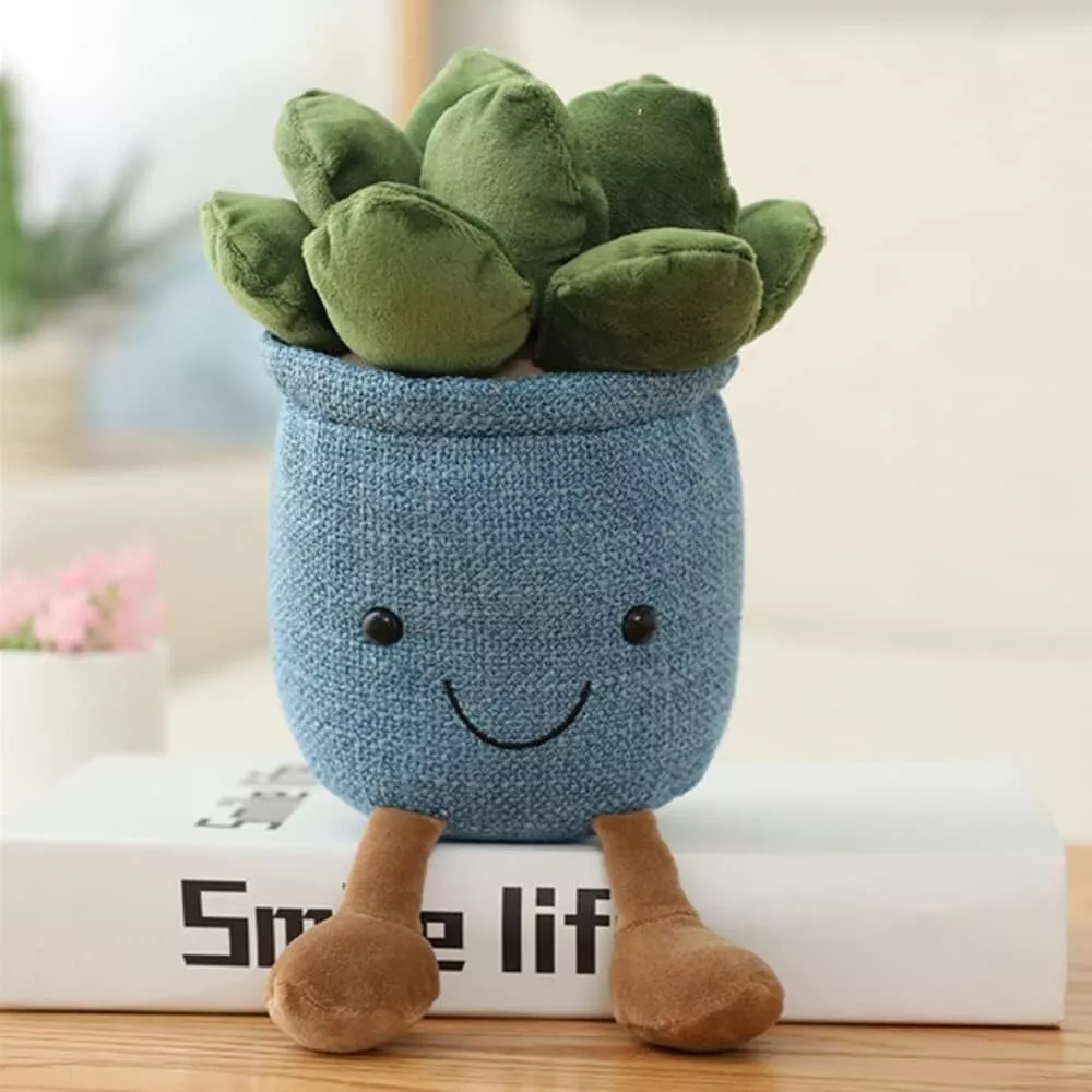 Simulated Plush Toy Succulent Potted Plant Plush Stuffed Toy Creative Ornaments