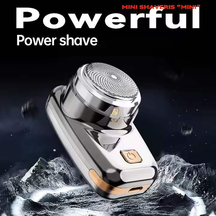 Mini Electric Shaver – Portable IPX6 Waterproof Wet & Dry Beard Trimmer with USB