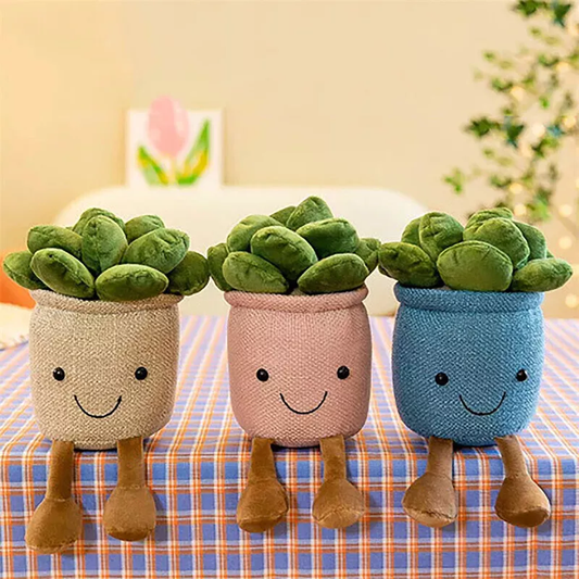 Simulated Plush Toy Succulent Potted Plant Plush Stuffed Toy Creative Ornaments