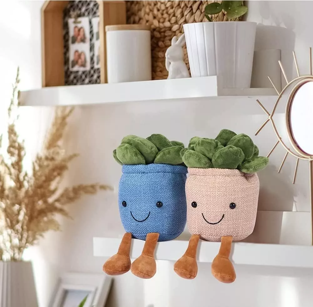 Simulated Plush Toy Succulent Potted Plant Plush Stuffed Toy Creative Ornaments