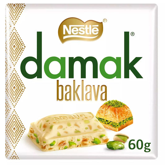 Nestle Damak Baklava White Chocolate With Pistachio 60g x 6