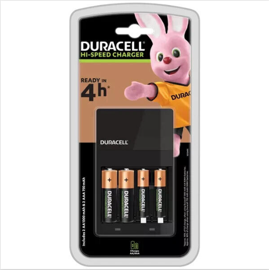 Duracell4Hour Battery Charger Use  For AA/AAA  2xAA -2 AAA Batteries CEF14