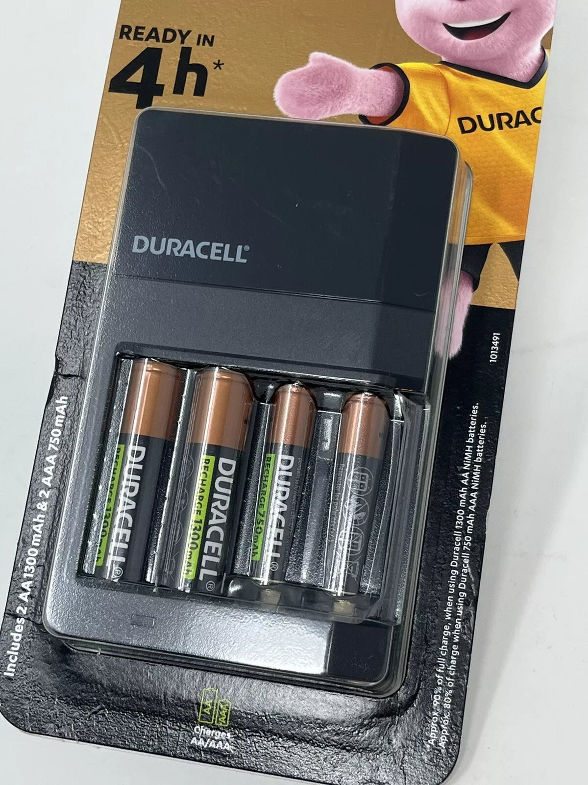 Duracell4Hour Battery Charger Use  For AA/AAA  2xAA -2 AAA Batteries CEF14