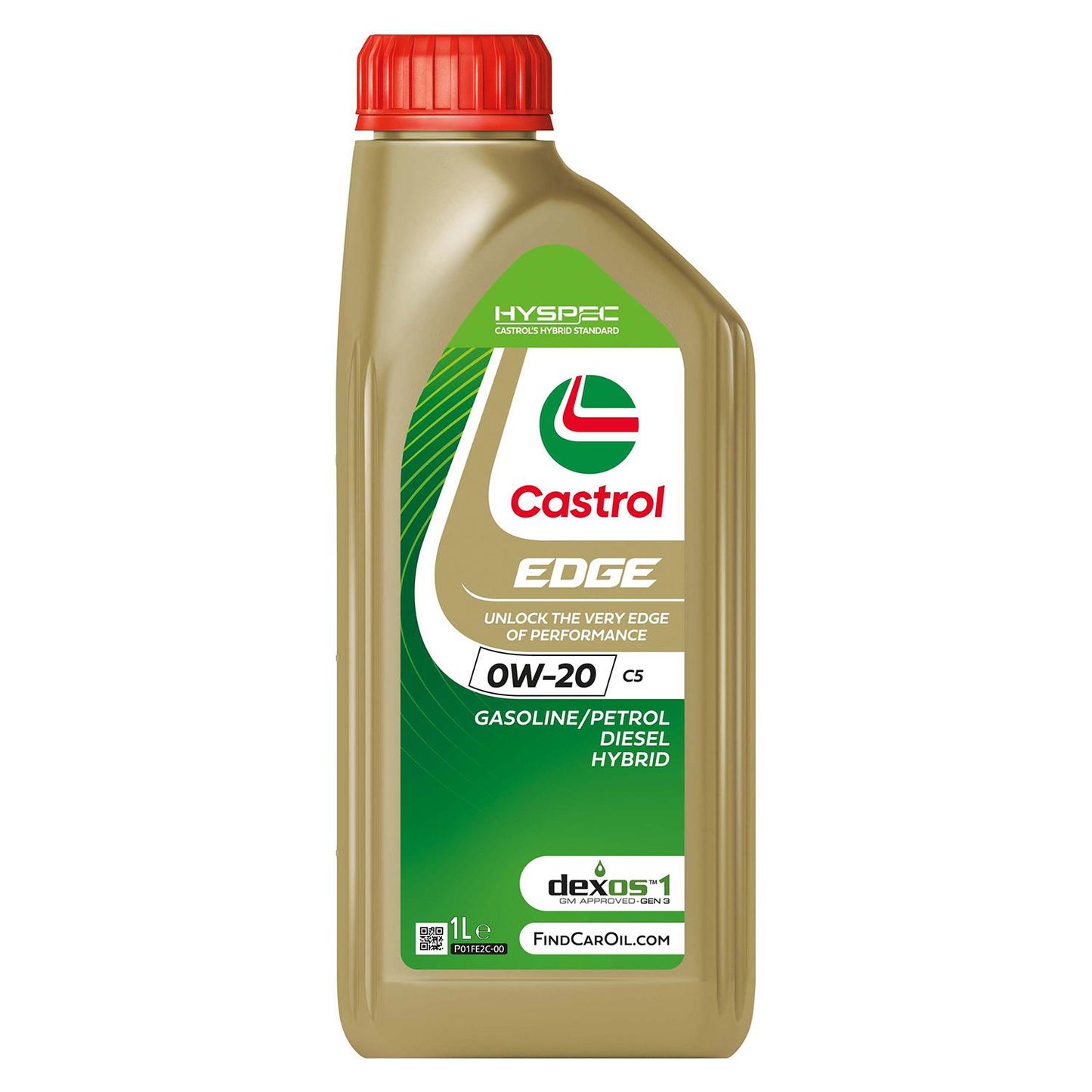 Castrol EDGE 0W-20 C5 Fully Synthetic Engine Oil with Hyspec Standard, 1L or 4L