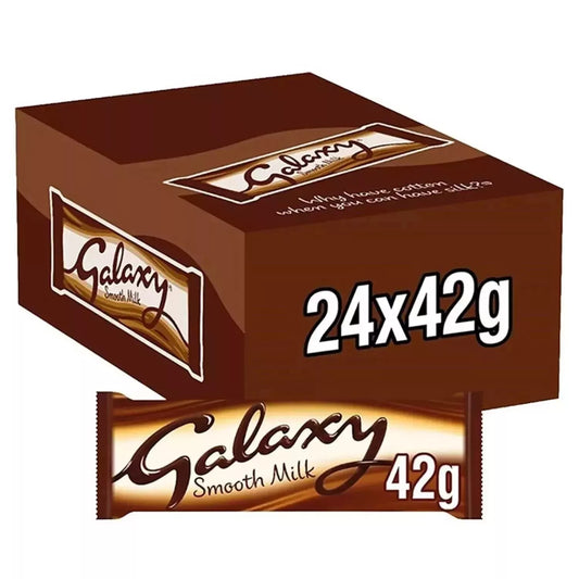 24 x Galaxy Smooth Milk Chocolate Bar 42g Bulk Box