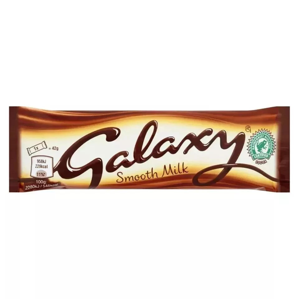 24 x Galaxy Smooth Milk Chocolate Bar 42g Bulk Box