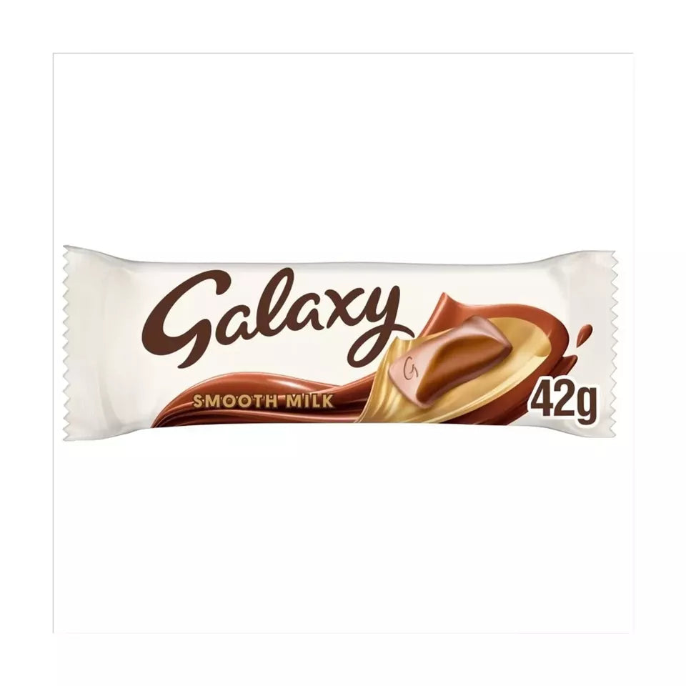 46 x Galaxy Smooth Milk Chocolate Bar Treat Party 42g Bulk Buy Total 1.932kg