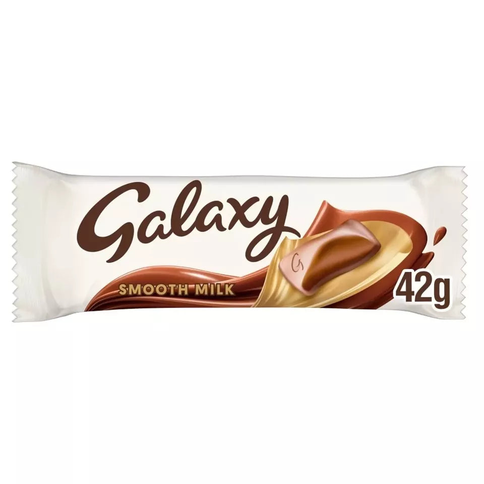 46 x Galaxy Smooth Milk Chocolate Bar Treat Party 42g Bulk Buy Total 1.932kg